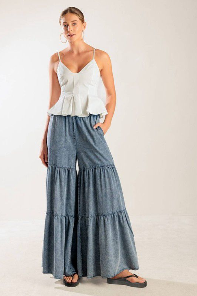 Pantalón denim deslavado