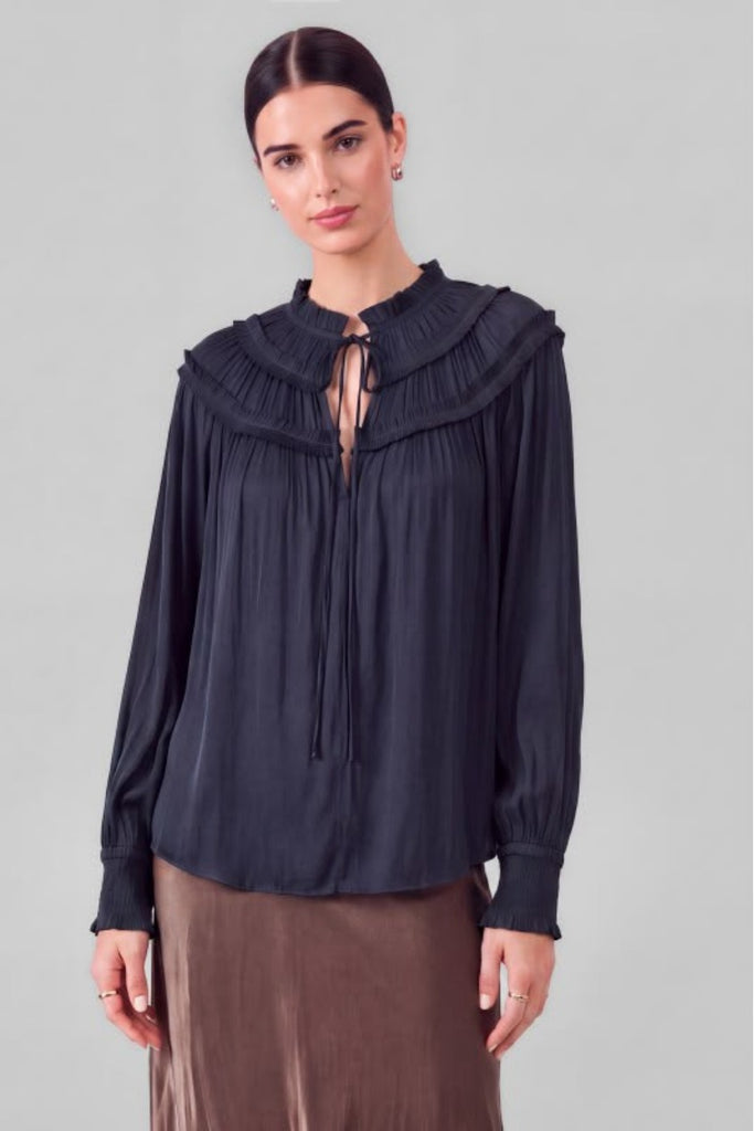Blusa manga larga azul
