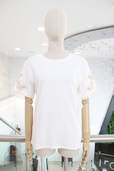 T-shirt blanca mariposas