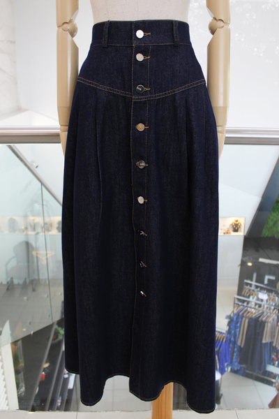 Falda midi denim oscuro