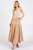 Falda midi beige
