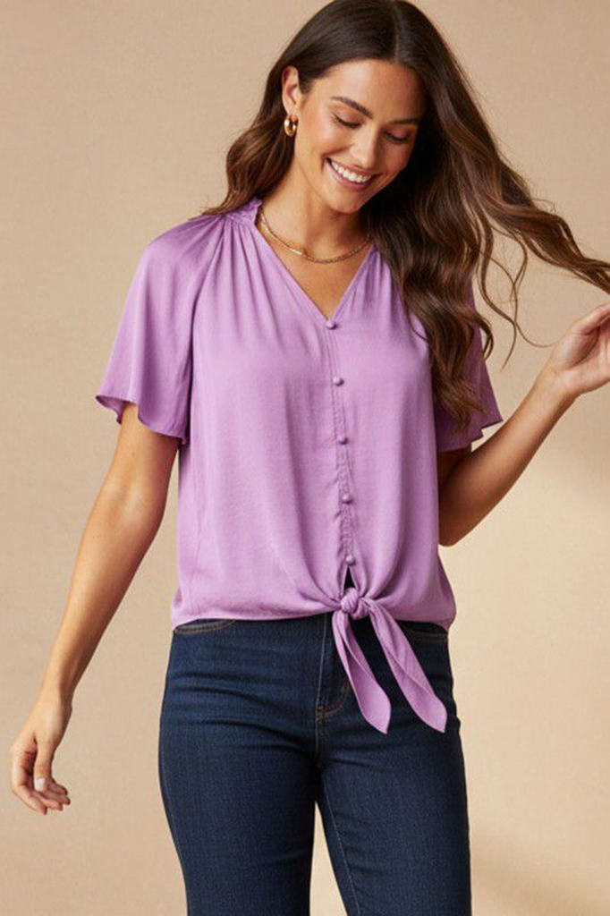 Blusa fluida lila
