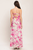 Vestido strapless floral