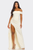 Vestido beige off-shoulders