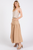 Falda midi beige