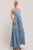 Vestido plisado azul