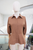 Blusa camisera café