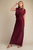 Vestido satinado vino