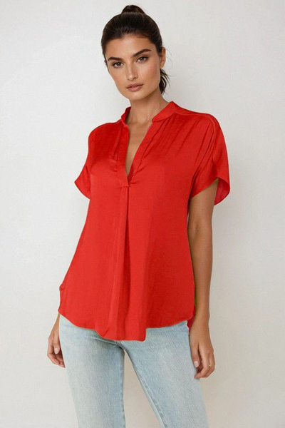 Blusa camisera roja