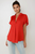 Blusa camisera roja