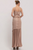 Vestido plisado beige