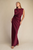 Vestido satinado vino