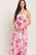 Vestido strapless floral
