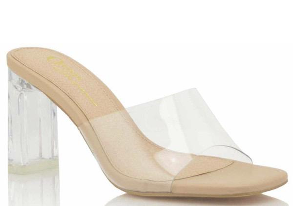 Tacones nude transparencias