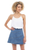 Falda denim corta