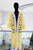 Kimono crochet beige y amarillo