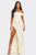 Vestido beige off-shoulders