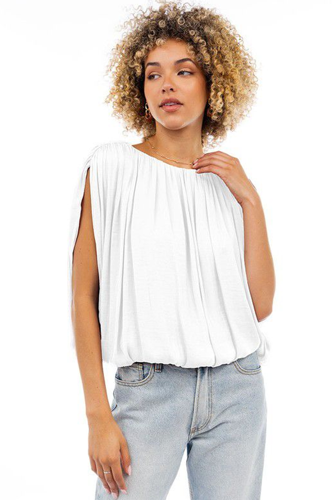 Blusa globo blanca