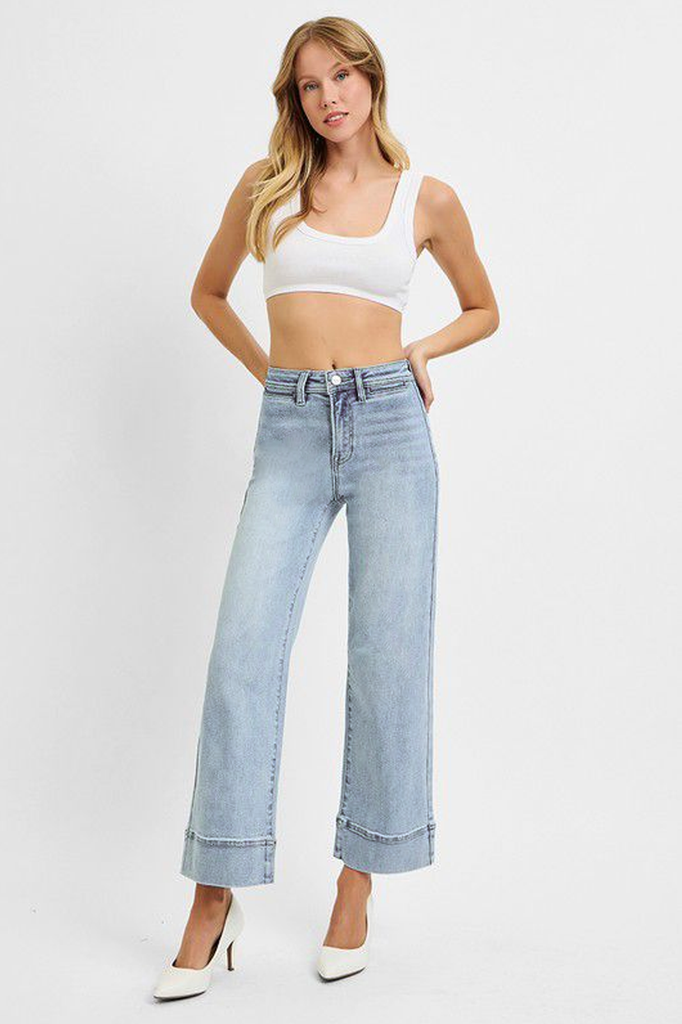 Jeans rectos deslavados