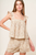 Conjunto flores beige