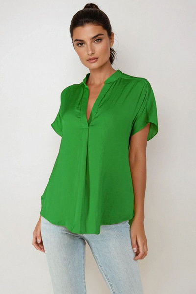 Blusa fluida verde manzana