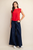 Blusa roja pliegue