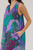 Vestido flores verde y lila
