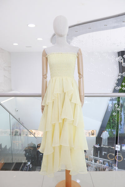 Vestido midi amarillo