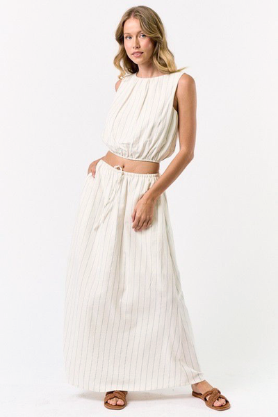 Conjunto lino rayas