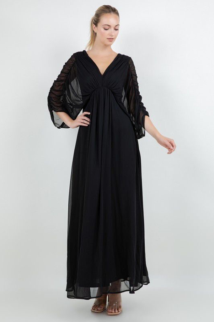 Vestido gasa negro