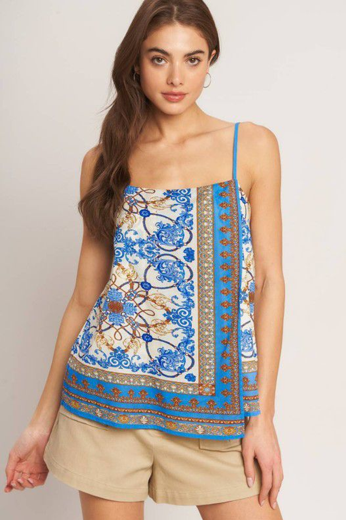 Blusa print azul
