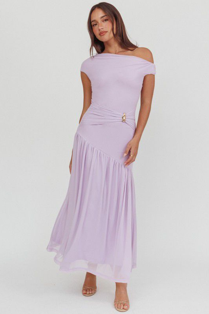 Vestido largo lila