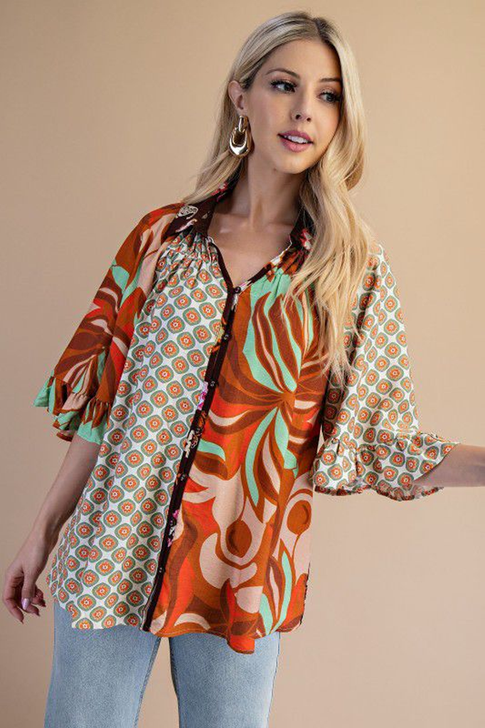 Blusa print multi 25/15%