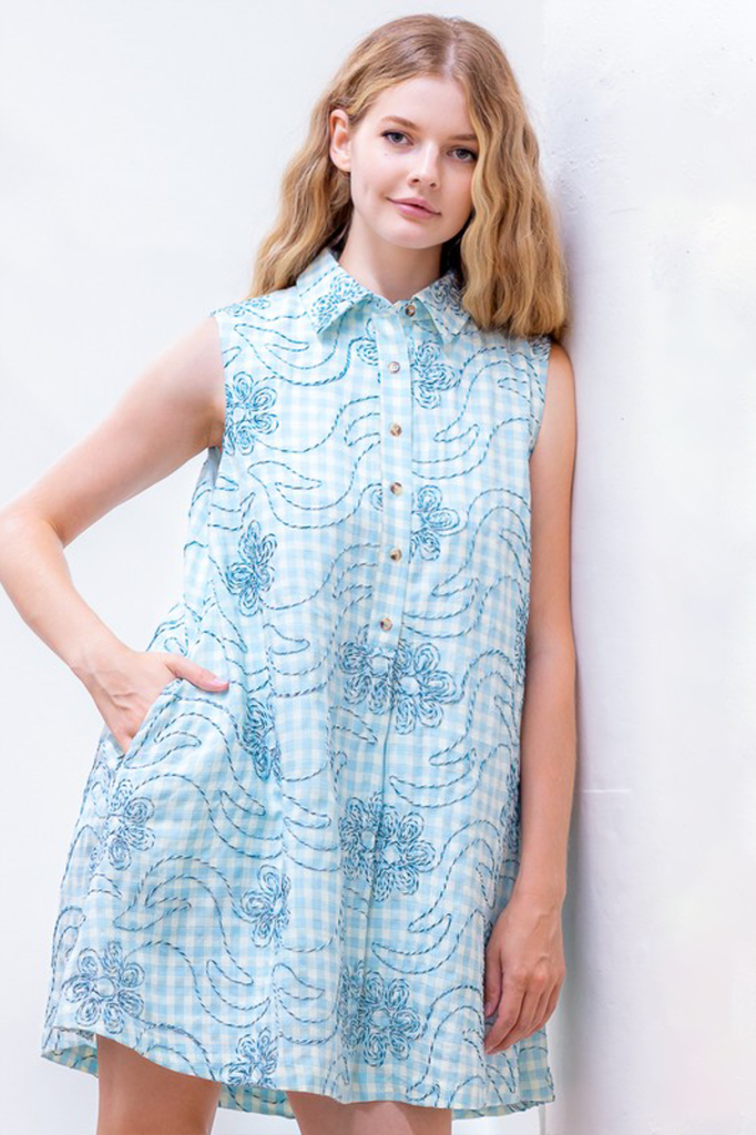 Vestido bata vichy