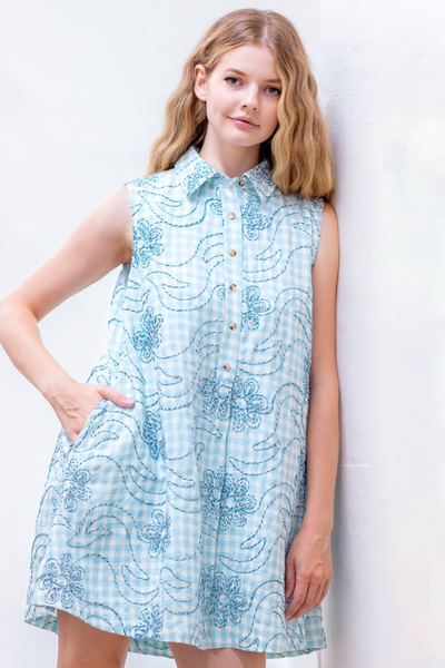 Vestido bata vichy