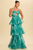 Vestido organza verde agua