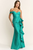 Vestido largo verde esmeralda