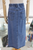 Falda larga denim claro