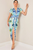 Vestido licra azul floral