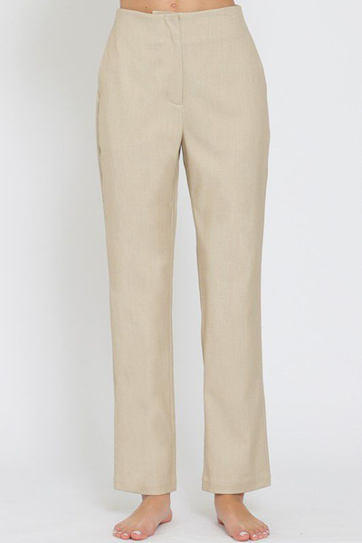 Pantalón recto beige