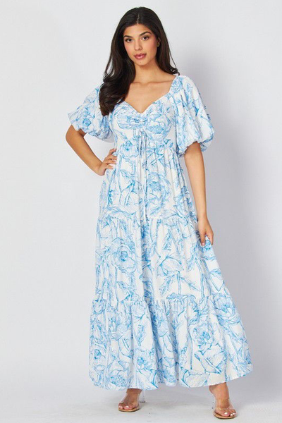 Vestido blanco print floral