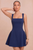 Vestido corto azul marino