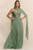 Vestido strapless verde