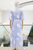Vestido largo azul claro