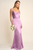 Vestido satinado lila