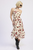 Falda beige con rosas