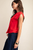 Blusa roja pliegue