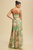 Vestido strapless floral
