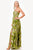 Vestido verde y lila