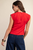 Blusa roja pliegue